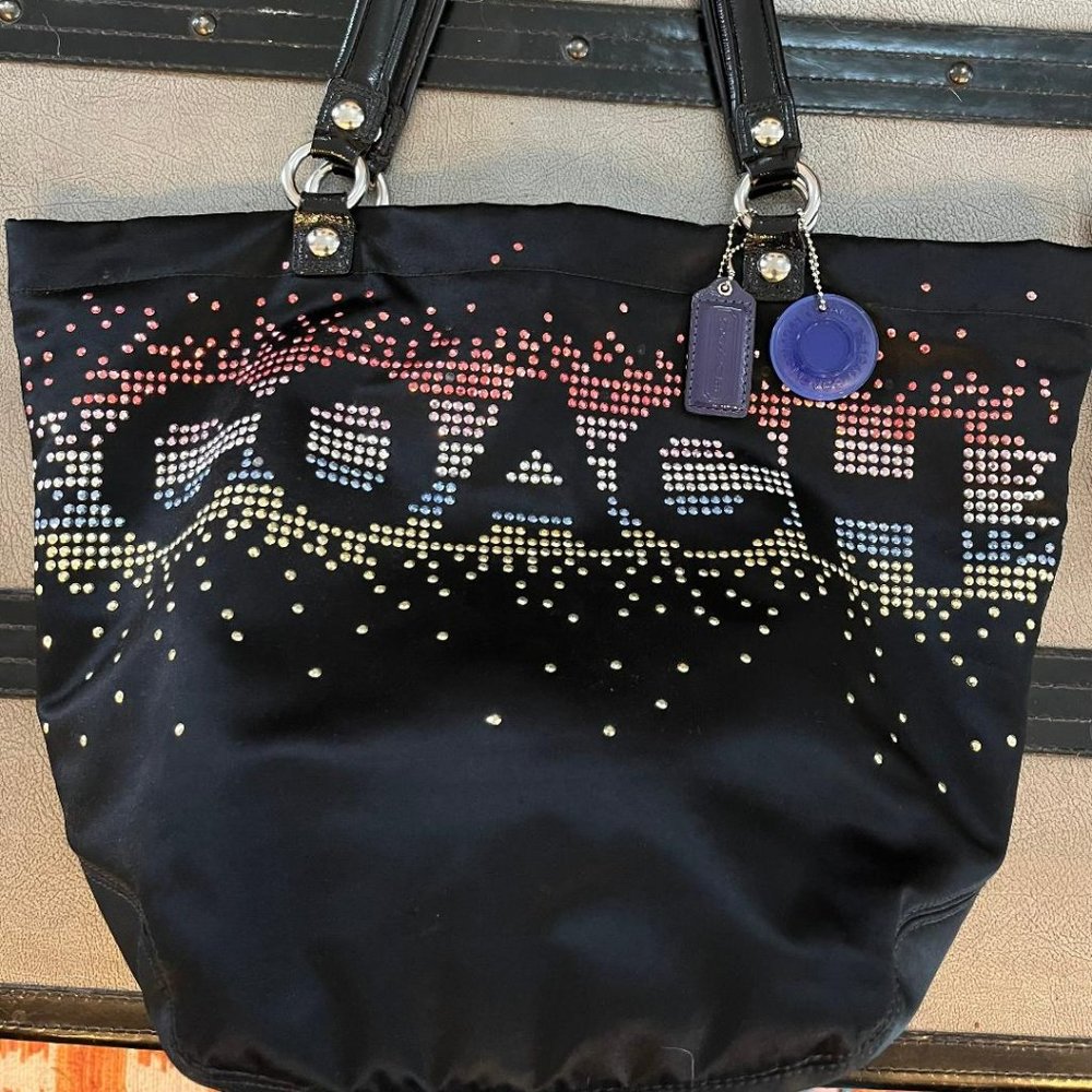 Coach bag with coach tags